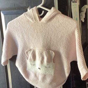 Cat and jack sweater with a hoodie it’s size 2T-3T pink